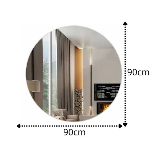 Gran Espejo Decorativo Redondo de 90 x 90 cm – ¡Aprovecha nuestra Liquidación!