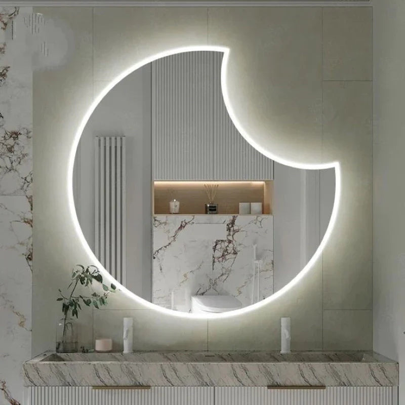 Espejo LED Orgánico Decorativo para Pared 60x60 – ¡Gran Oportunidad de Liquidación!
