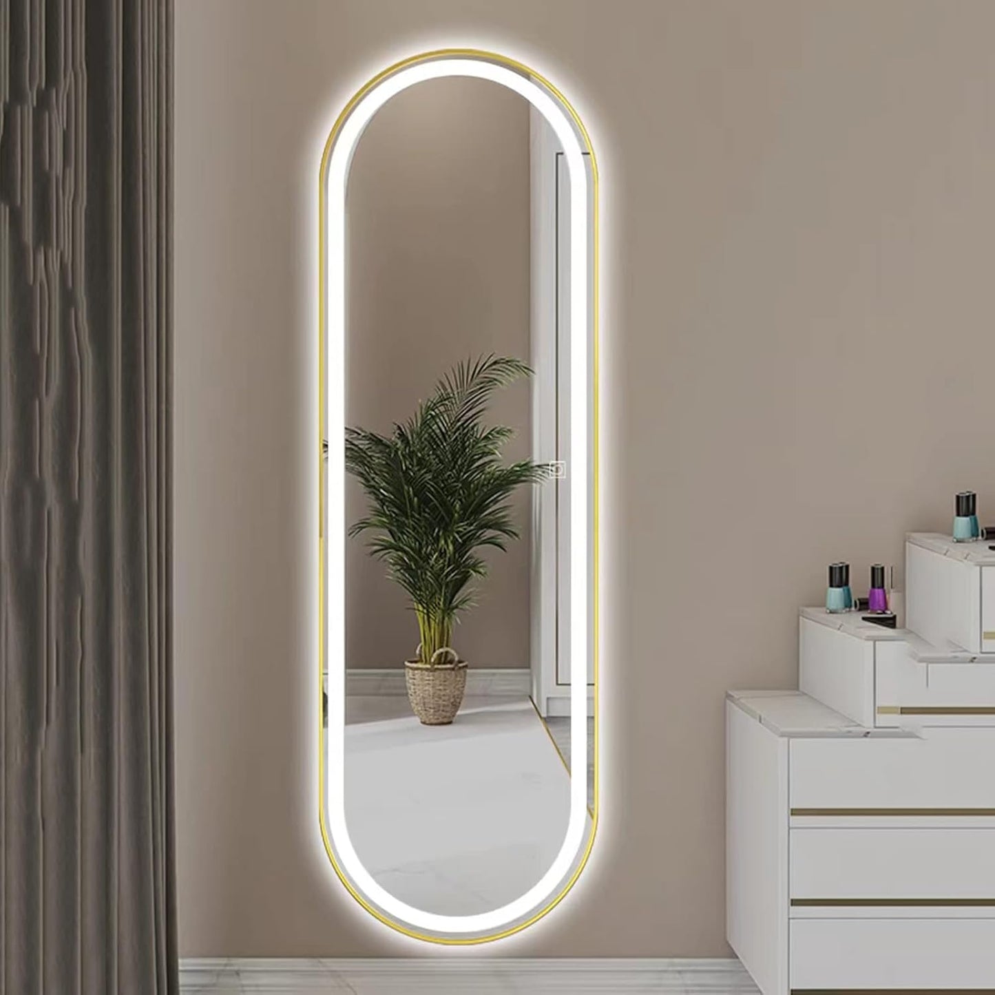 Espejo Ovalado Emery con LED Táctil – 170x70 cm – ¡Gran Liquidación!