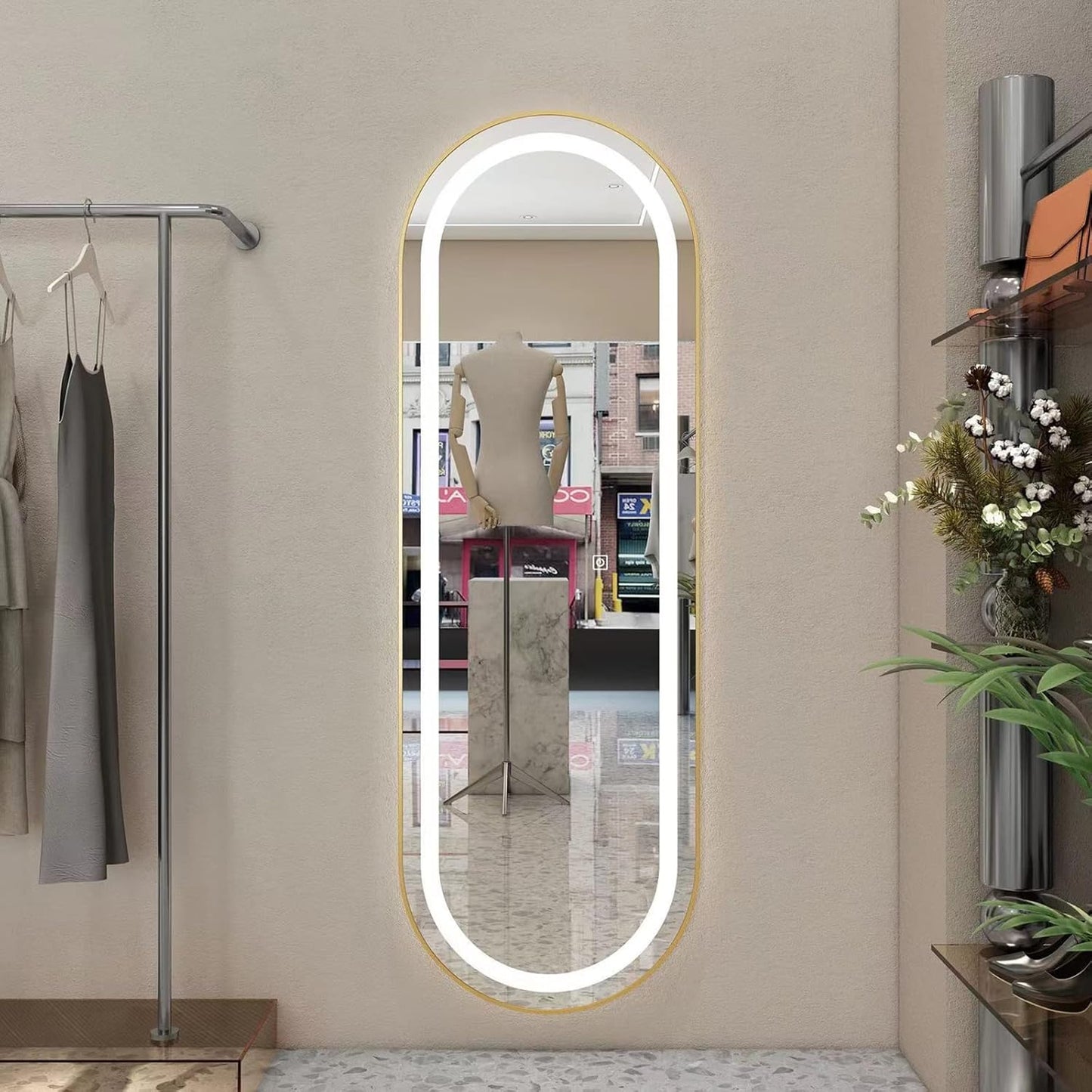 Espejo Ovalado Emery con LED Táctil – 170x70 cm – ¡Gran Liquidación!